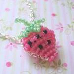 Pink Strawberry Beaded Char..