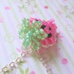 Pink Strawberry Beaded Char..