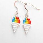 Snow Cone Beaded Earrings