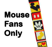 Mickey Mouse Inspired Body Parts Peyote or Brick Stitch Cuff Bracelet or Bookmark Digital PDF Pattern