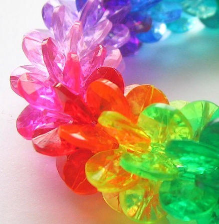 A Rainbow of Wishing Stars Stretchy Kandy Bracelet