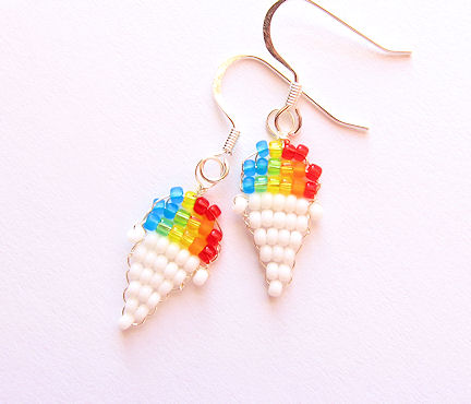 Snow Cone Beaded Earrings